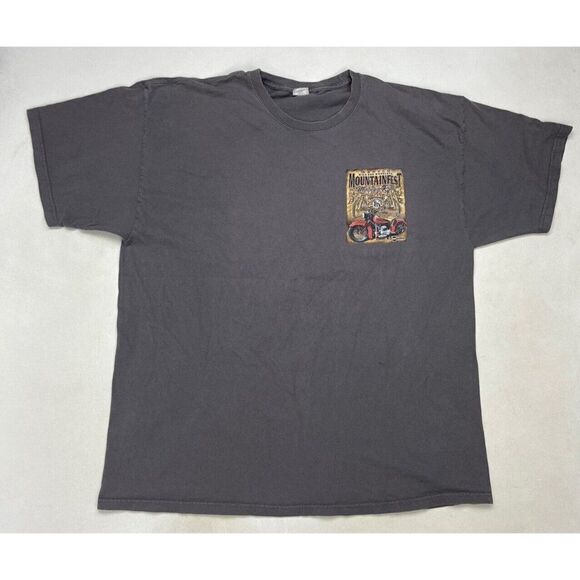 Mountainfest Bikers 2016 Motorcycle Rally West Virginia T-shirt Men XL Gray - Picture 3 of 7